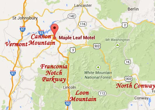 Littleton White Mountains NH Motel Location
